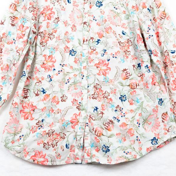 SUNDANCE Wildflower Floral Eyelet Lace Trimmed Blouse Button Up Cottagecore Sz M - Picture 3 of 7